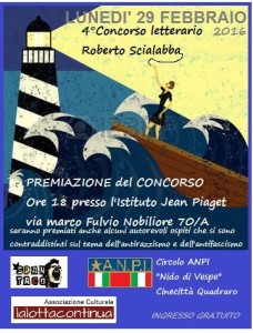 4° Concorso Letterario Roberto Scialabba: 29 Febbraio la premiazione